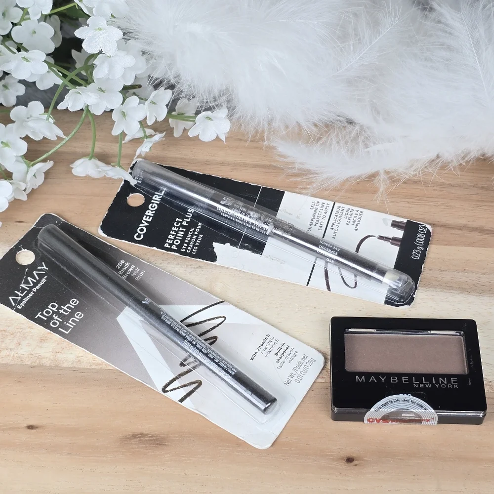Maybelline Covergirl Almay Beauty Drugstore Makeup Bundle Eyeliner Eyeshadow New